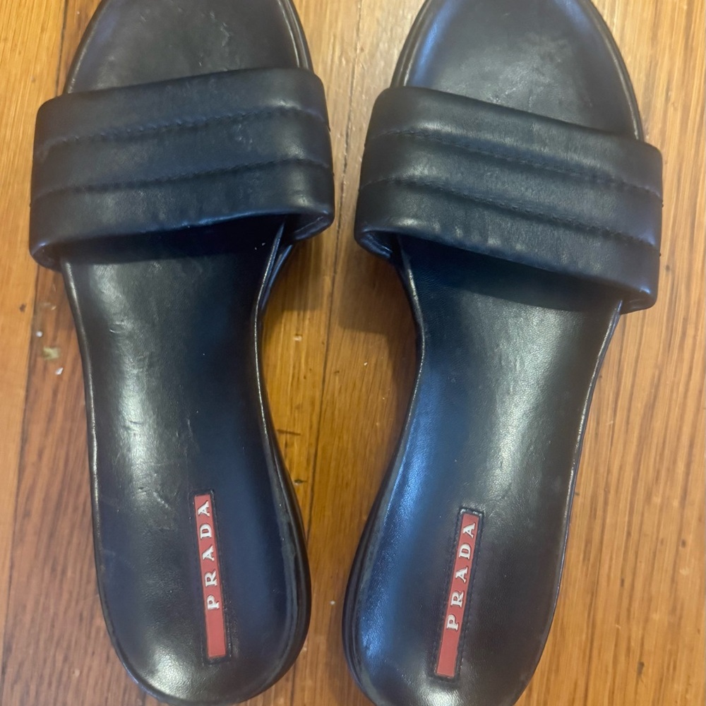 Prada Elegant Black Slides
